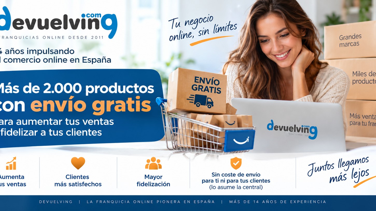 Devuelving amplía a más de 2.000 los productos con envío gratuito para impulsar las ventas de sus franquiciados